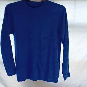 SHEIN Blue Crewneck Sweater Classic Knit